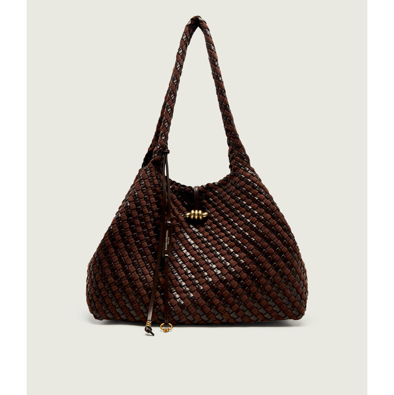 GIANNI CHIARINI Kožená kabelka shopper Aurelie | semiš | kůže