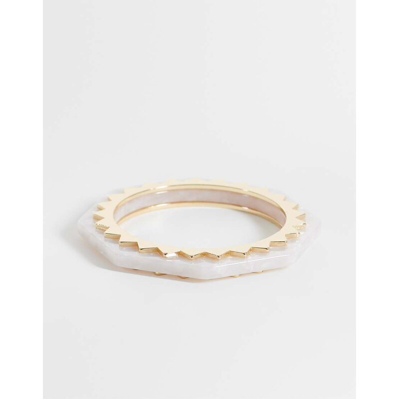 Reclaimed Vintage bangle with gold detail