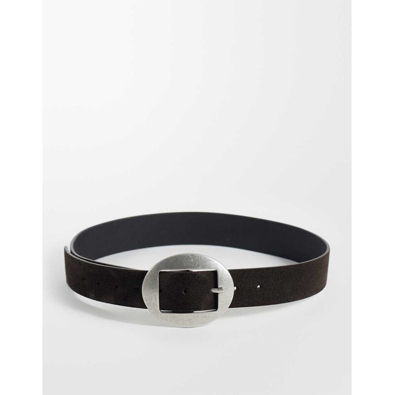 ASOS DESIGN ASOS DESGN suede belt with rounded buckle in
