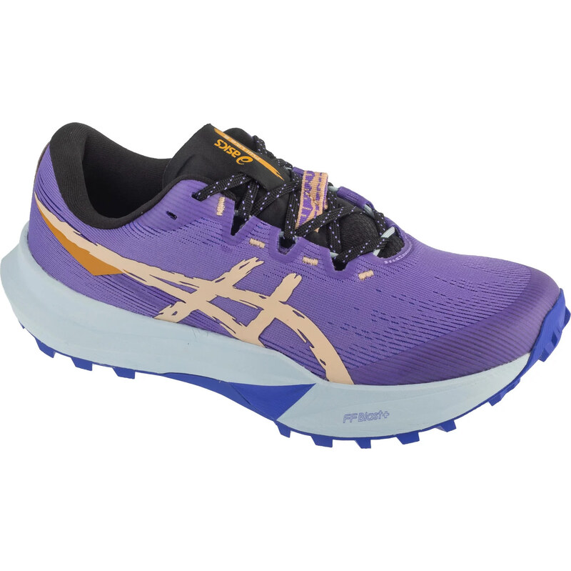 Dámská trailová běžecká obuv ASICS FUJI LITE 6 fialovo-oranžová