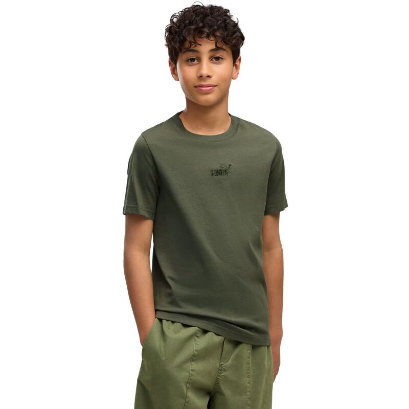 Dětské tričko Puma ESS Small No.1 Logo Centered Tee, barva khaki