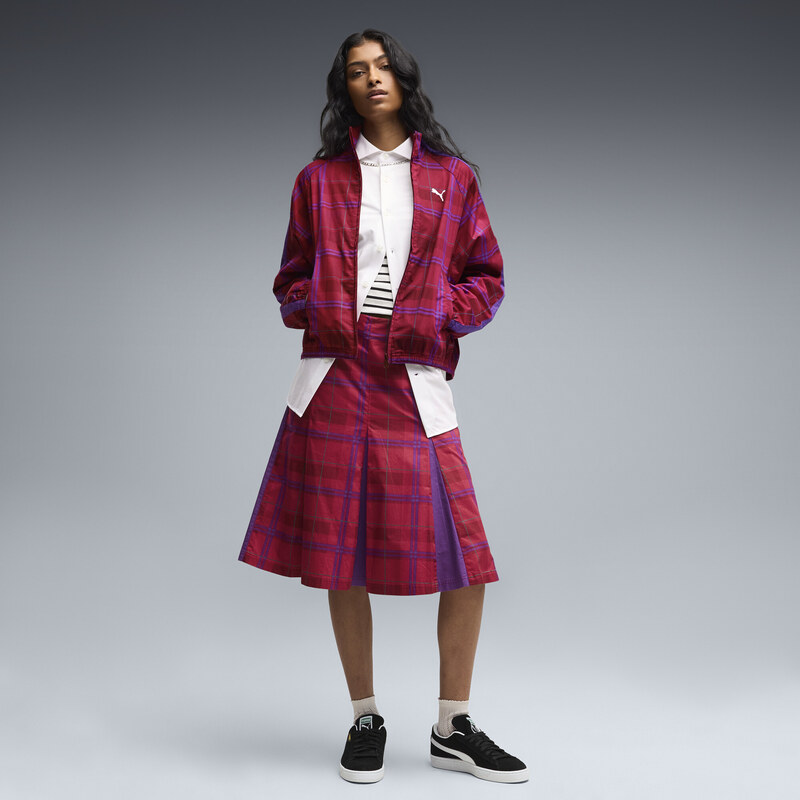 PUMA T7 Pleated Tartan Midi Skirt Women