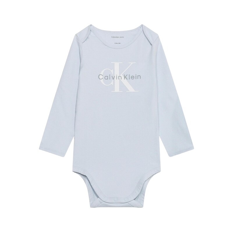 Calvin Klein Jeans Dupačky/body pastelová modrá / šedá / bílá