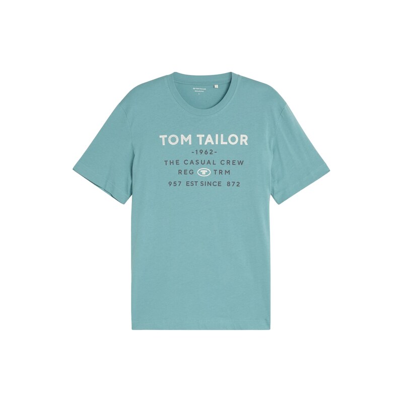 TOM TAILOR Tričko námořnická modř / azurová modrá / bílá