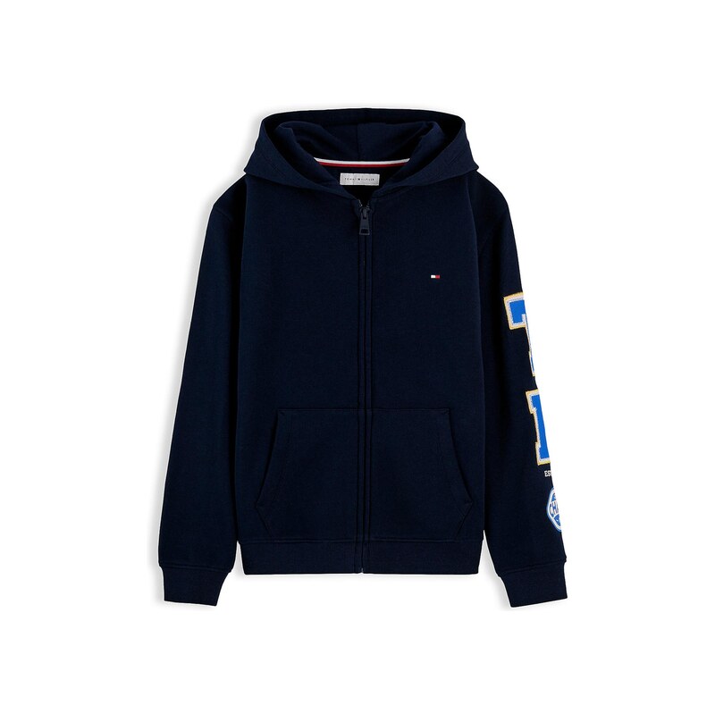 TOMMY HILFIGER Mikina námořnická modř / azurová / bílá