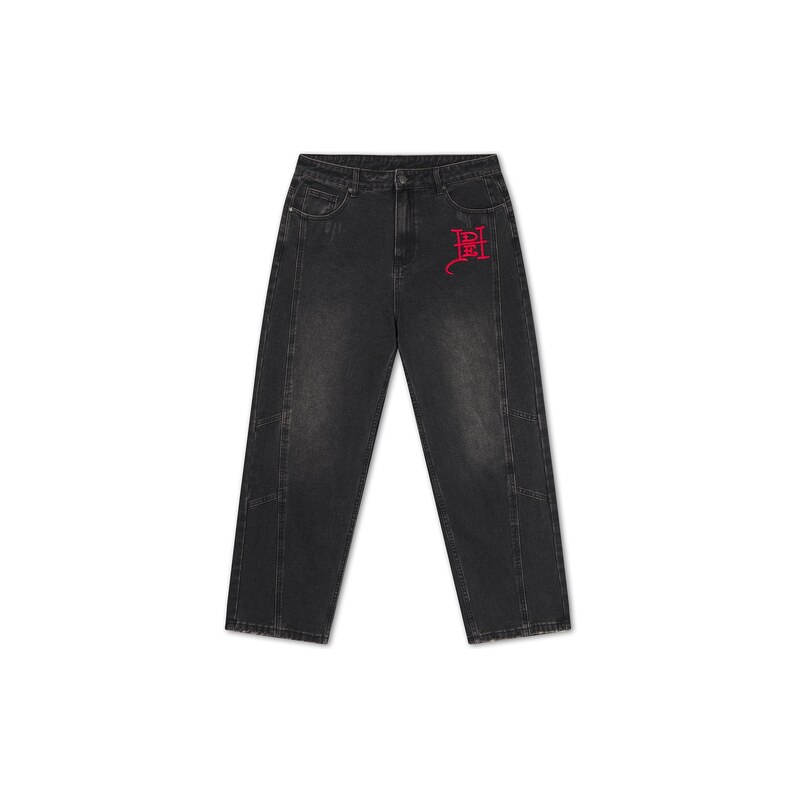 Ed Hardy Džíny červená / černá