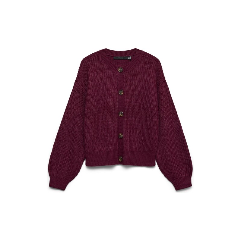 VERO MODA Kardigan VMLEA vínově červená