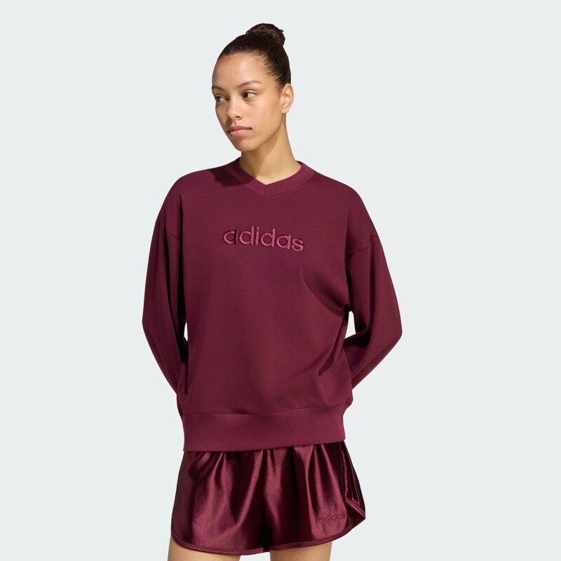 Adidas Saténová mikina Seasonal Essentials Satin V-Neck