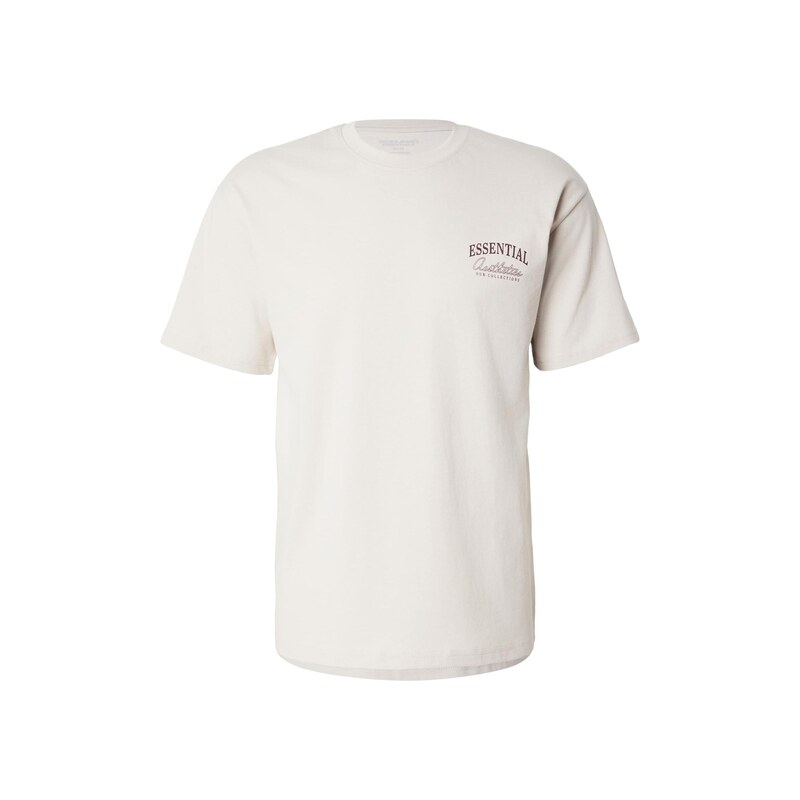 JACK & JONES Tričko JJEORGANIC STUDIO slonová kost / čokoládová