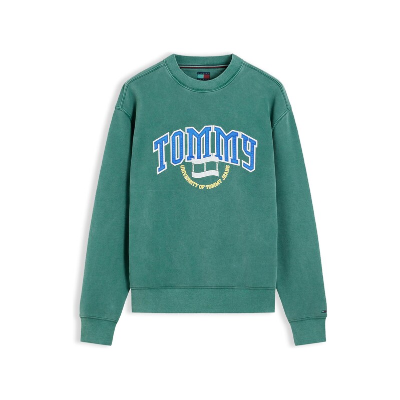 Tommy Jeans Mikina Varsity Crest královská modrá / žlutá /