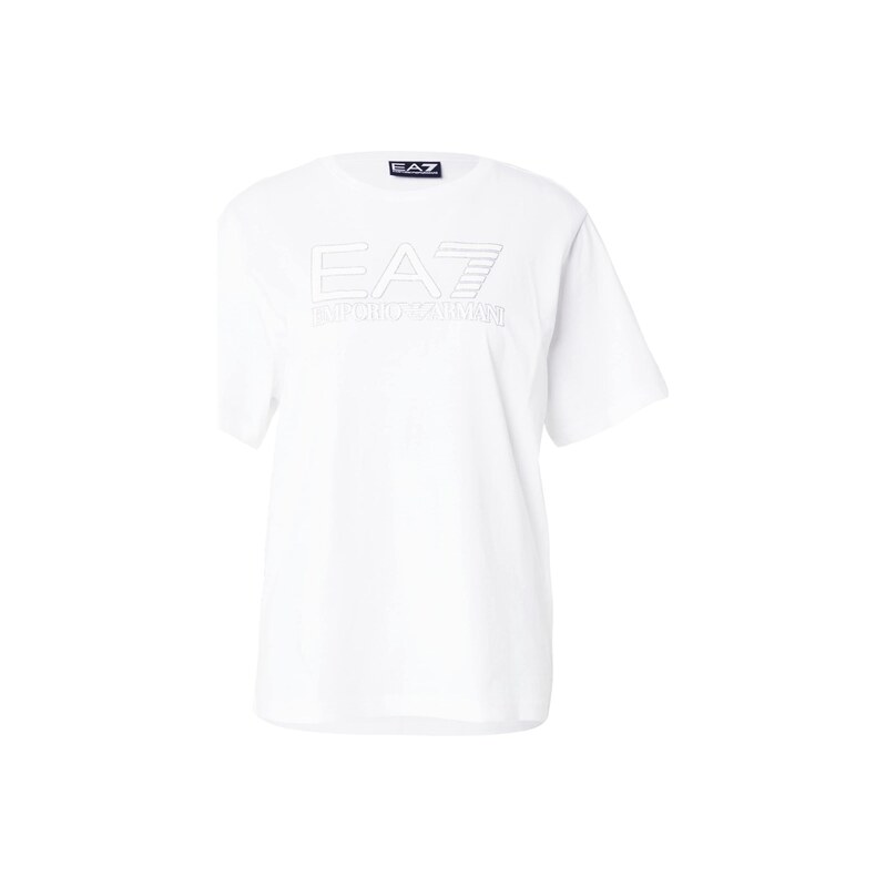 EA7 Emporio Armani Tričko stříbrná / bílá