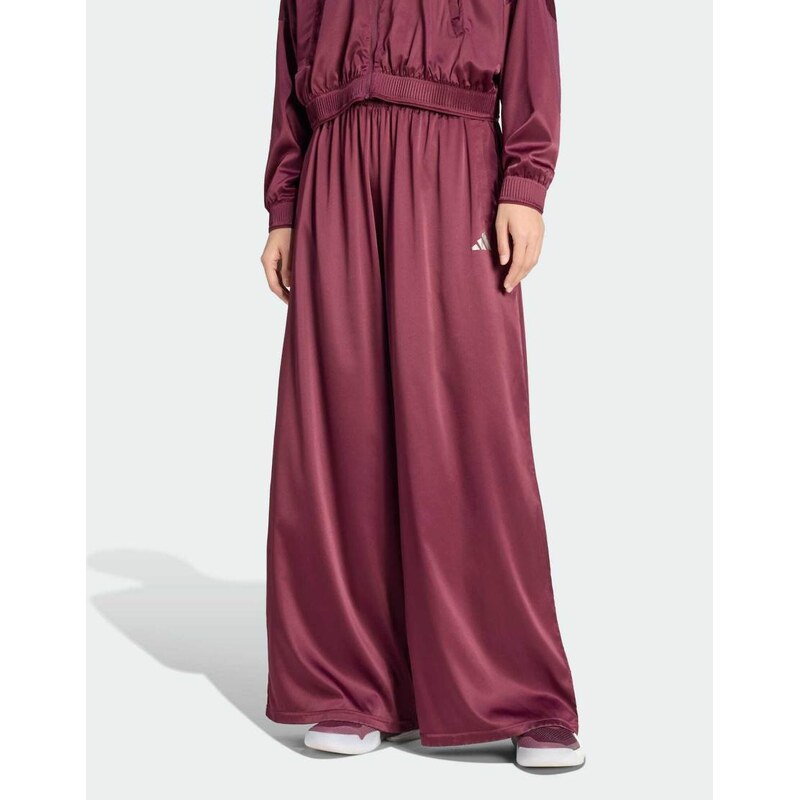 adidas performance Tennis climacool cover up pants in maroon-Red