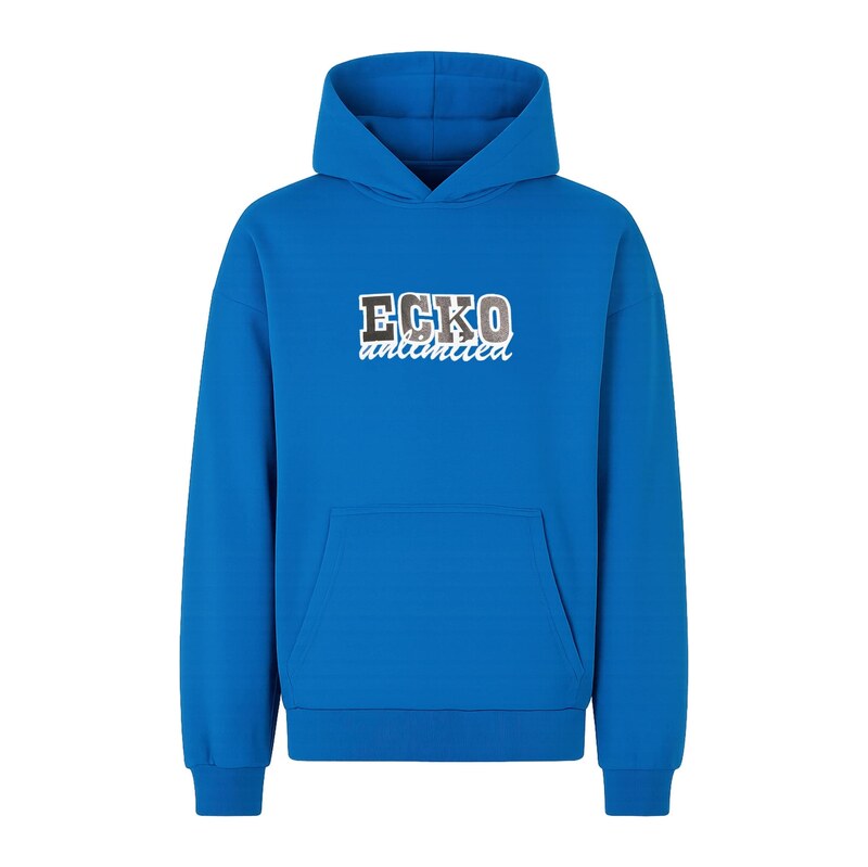 Ecko Unlimited Mikina kobaltová modř / šedá / bílá