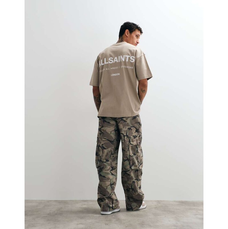 AllSaints Backstage short sleeve graphic logo t-shirt with back