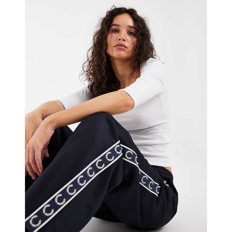 Fred Perry taped track pants in navy