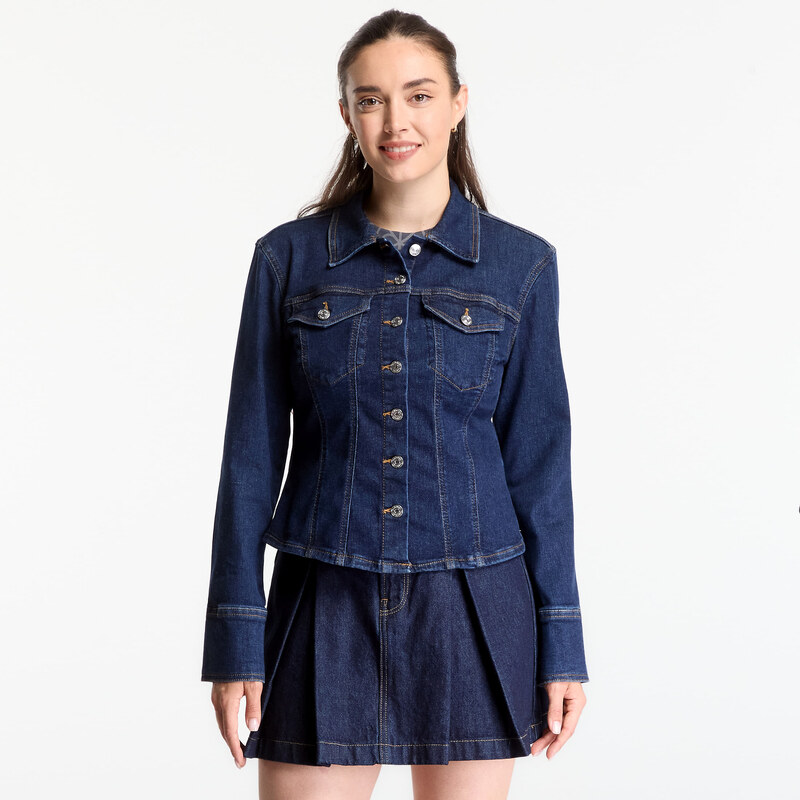 Košile Calvin Klein Jeans Sculpt Trucker Shirt Classic Rinse XS