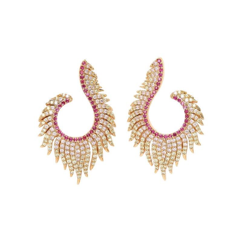 AVANT-GARDE PARIS Náušnice Violetaina pink