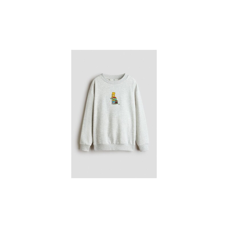 H&M - Mikinas potiskem Loose Fit - Krémová/Simpsonovi