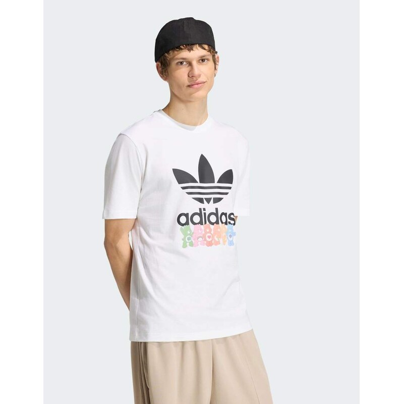 adidas Originals Care bear ti t-shirt in white
