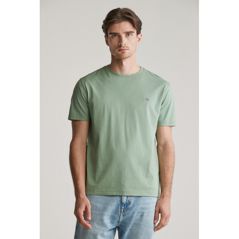 TRIČKO GANT REG SHIELD SS T-SHIRT APPLE GREEN