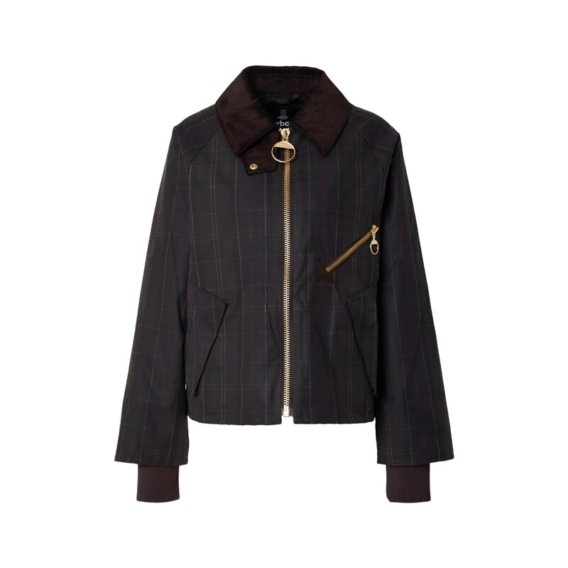 Barbour Přechodná bunda Arlene čokoládová / kari / tmavě zelená