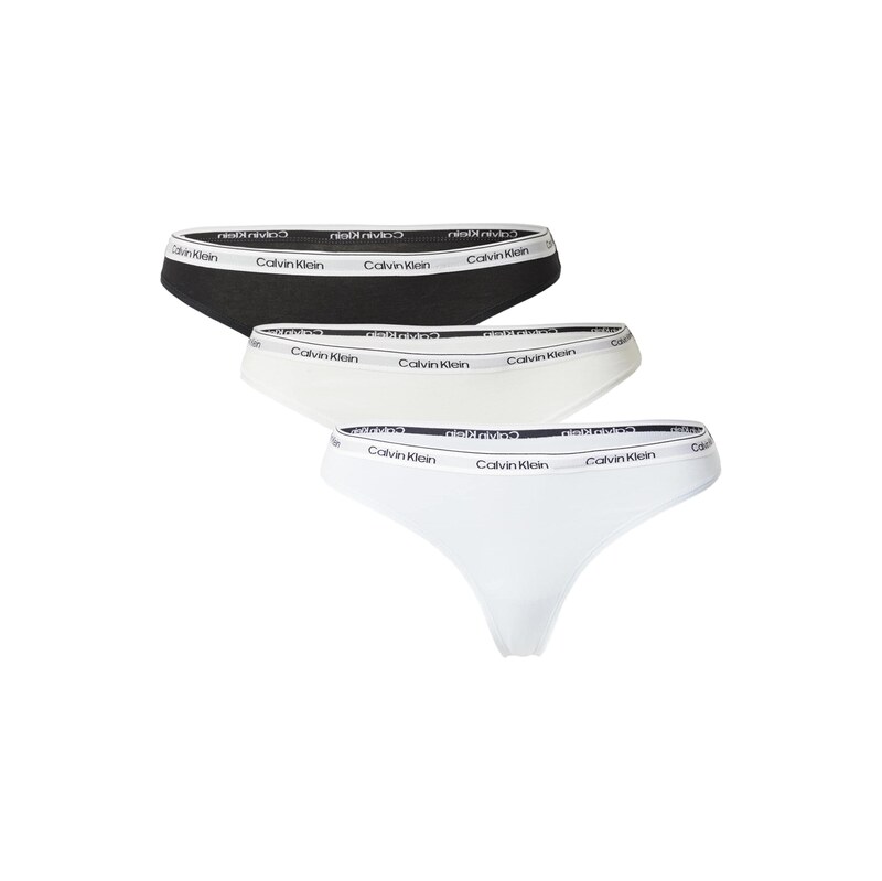 Calvin Klein Underwear Tanga světle šedá / černá / bílá /