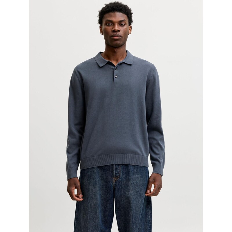 JACK & JONES Svetr JJEBasic námořnická modř