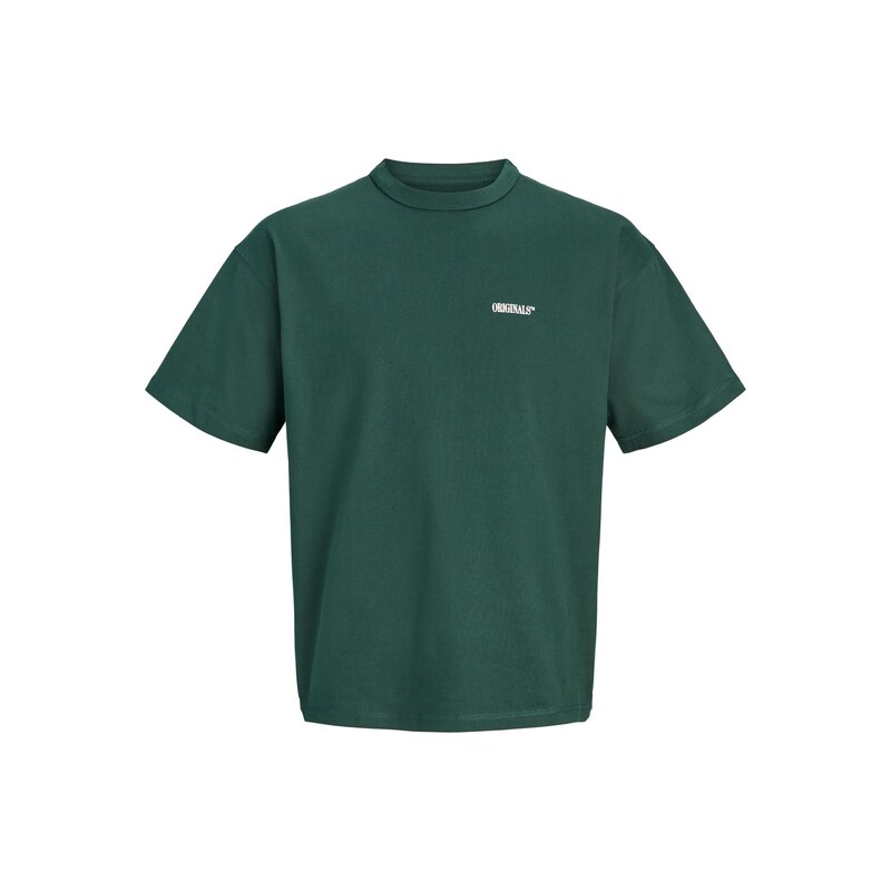JACK & JONES Tričko JORFREDERIKSBERG jedle / bílá