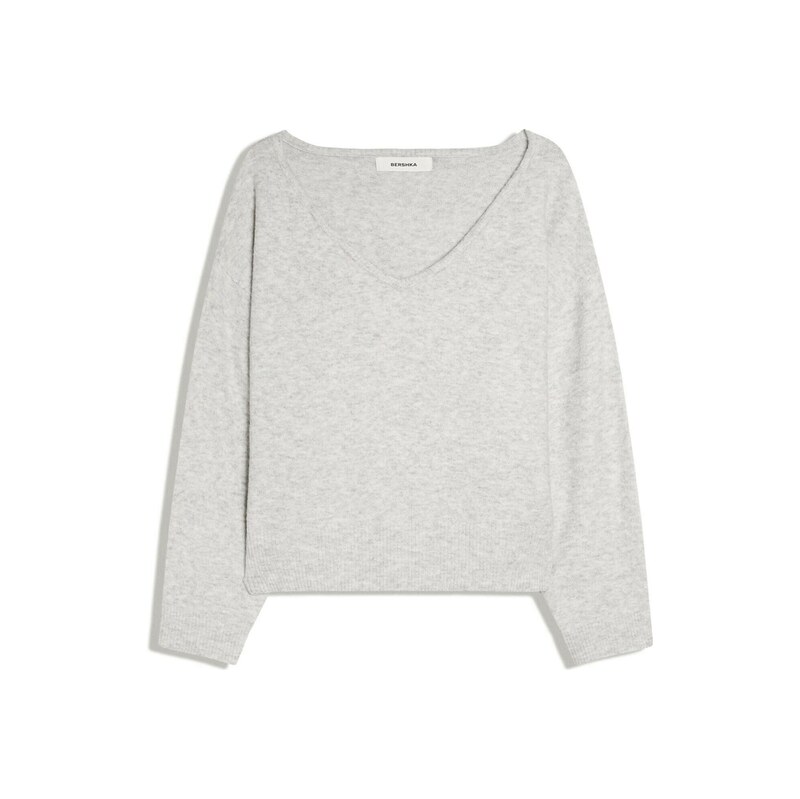 Bershka Svetr světle šedá