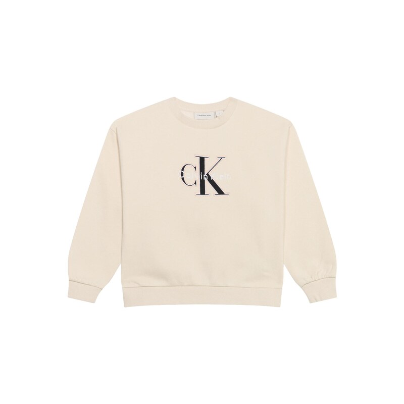 Calvin Klein Jeans Mikina SEASONAL béžová / tělová / černá /