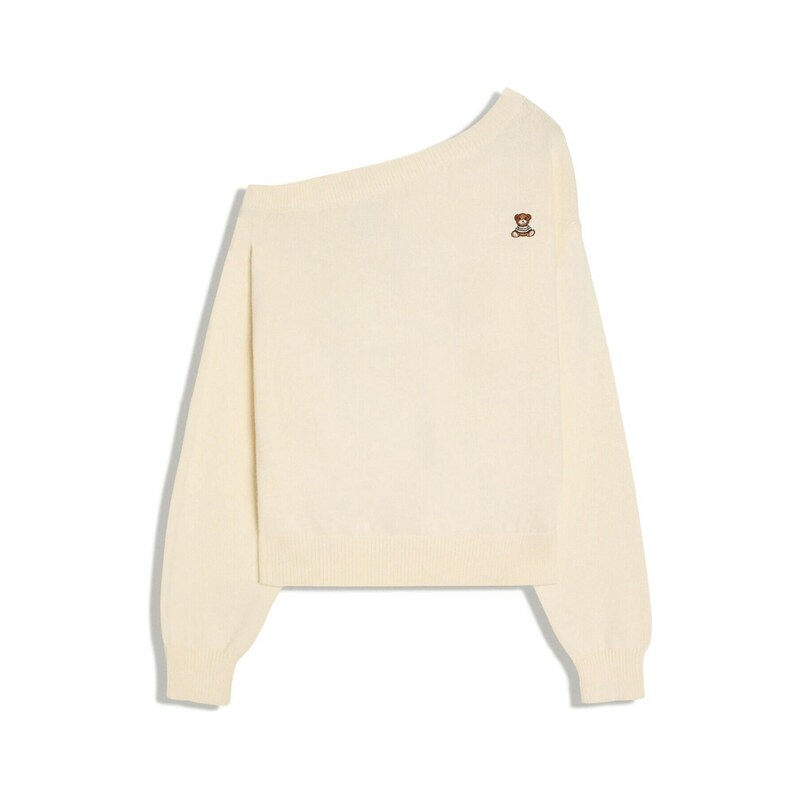 Bershka Svetr písková / čokoládová / černá