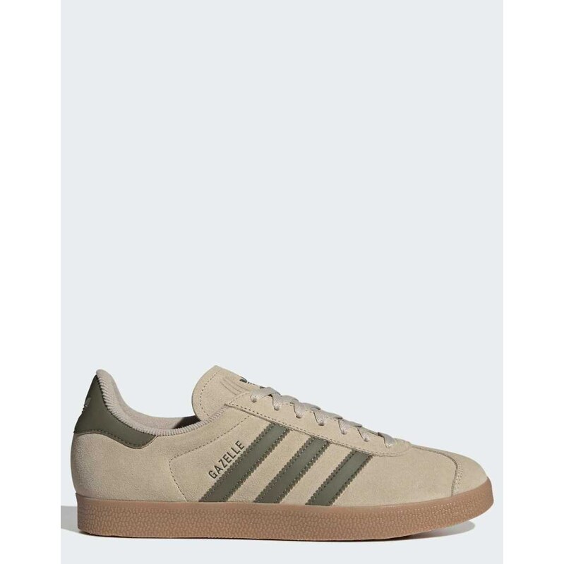 adidas Originals Gazelle shoes in khaki three / olive strata