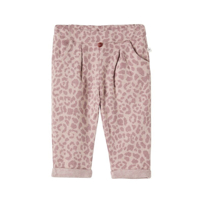 1 + in the Family Baby Roma leopard-print cotton-blend pants