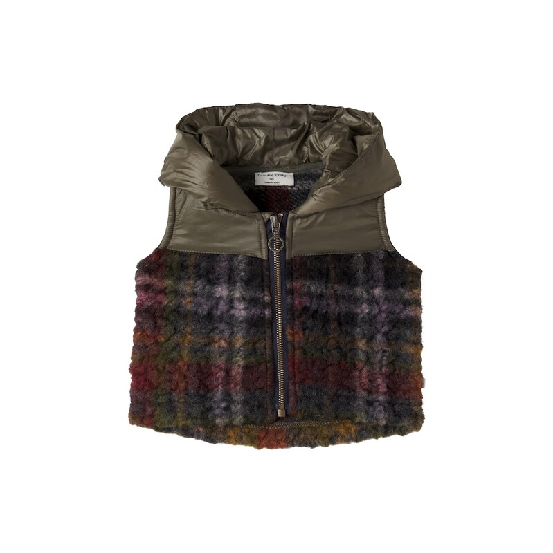 1 + in the Family Baby Columbia checked wool-blend vest