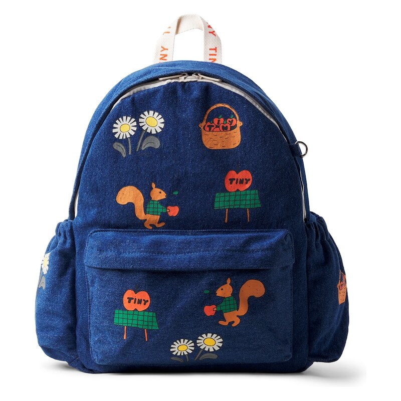 Tinycottons Tiny Apples printed denim backpack
