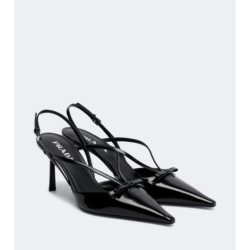 Prada Leather slingback pumps