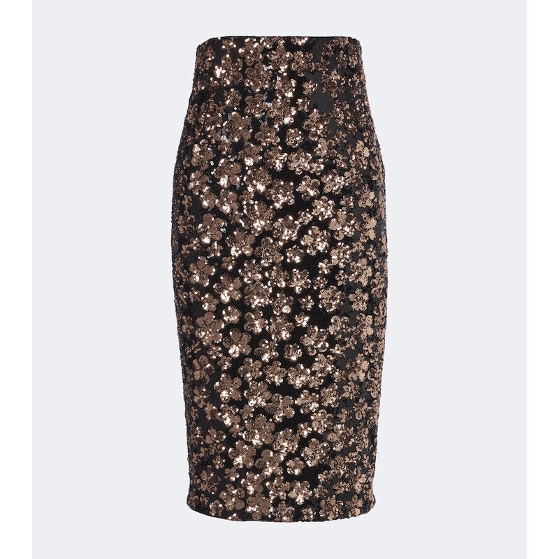 Max Mara Floral sequined midi skirt