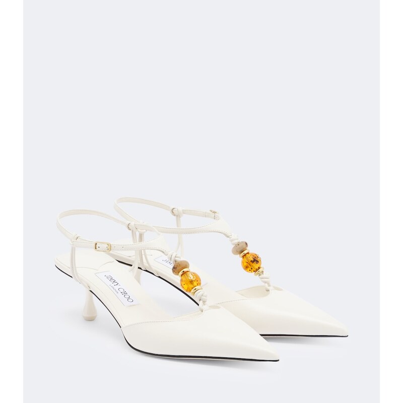Jimmy Choo Embellished leather pumps