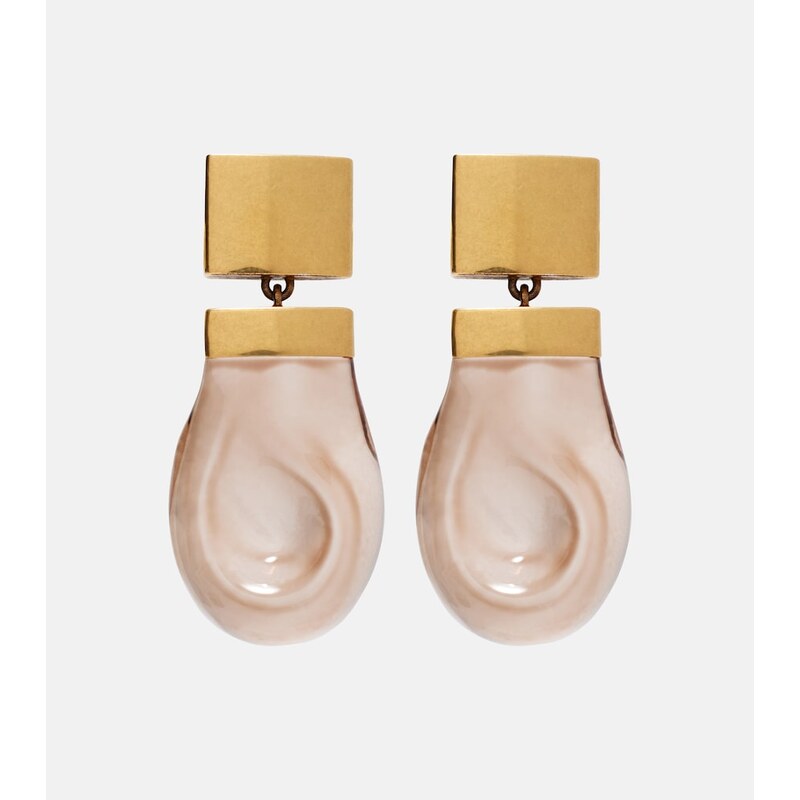 Khaite Keefe 18kt gold-plated drop earrings
