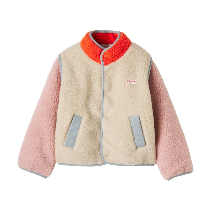 Tinycottons Colorblocked teddy jacket