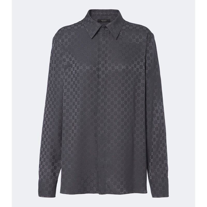 Gucci GG printed silk twill shirt
