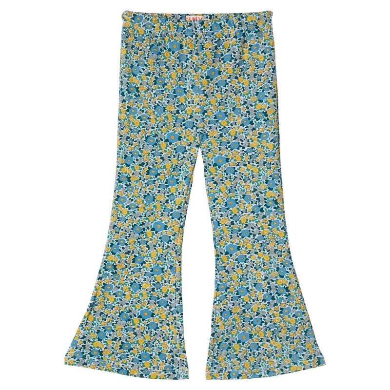 Tinycottons Floral cotton-blend flared pants