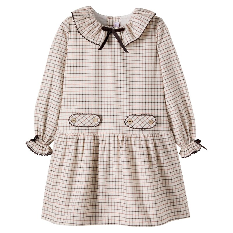 La Coqueta Tessa bow-detail checked cotton dress