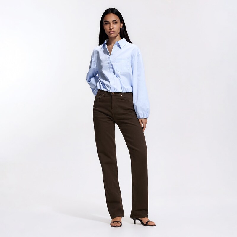 Reserved - Džíny straight fit - dark grey jeans