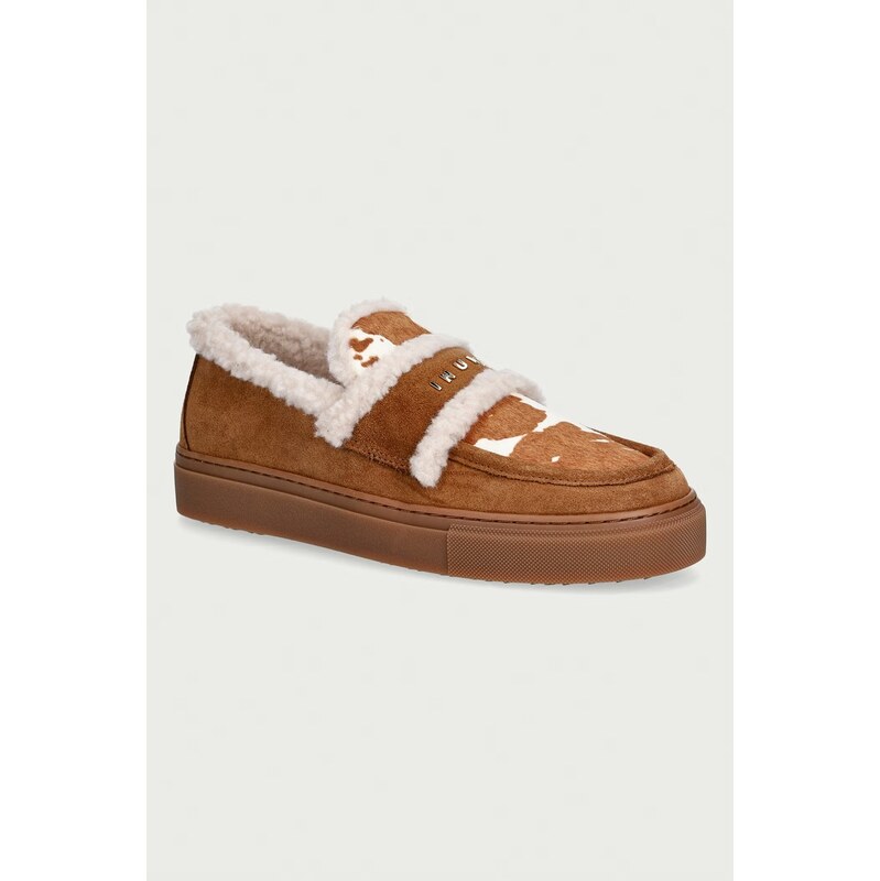 Inuikii mokasíny dámské kožené Shearling Print