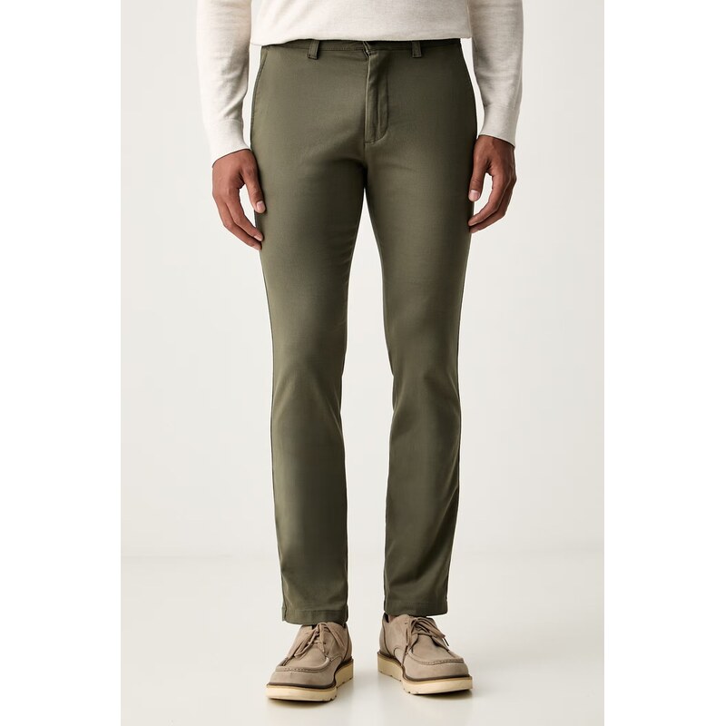 BOSS Orange chino kalhoty pánské bavlněné s elastanem Chino-Slim