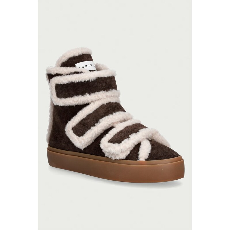 Inuikii Shearling Velcro High sneakers boty dámské semišové