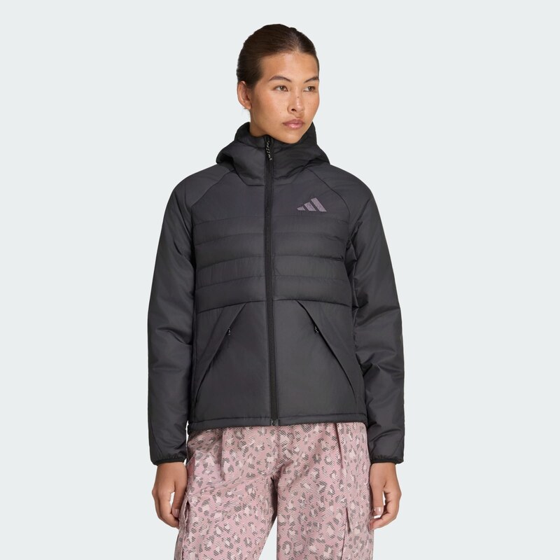 ADIDAS TERREX Outdoorová bunda tmavě šedá / černá