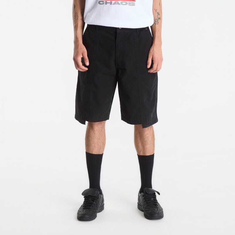 Šortky PLEASURES Clash Work Shorts Black 36