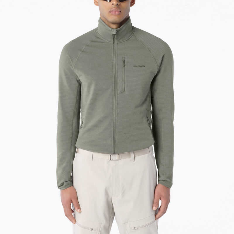 Pánská trekingová mikina Salomon Essential Lightwarm Full Zip